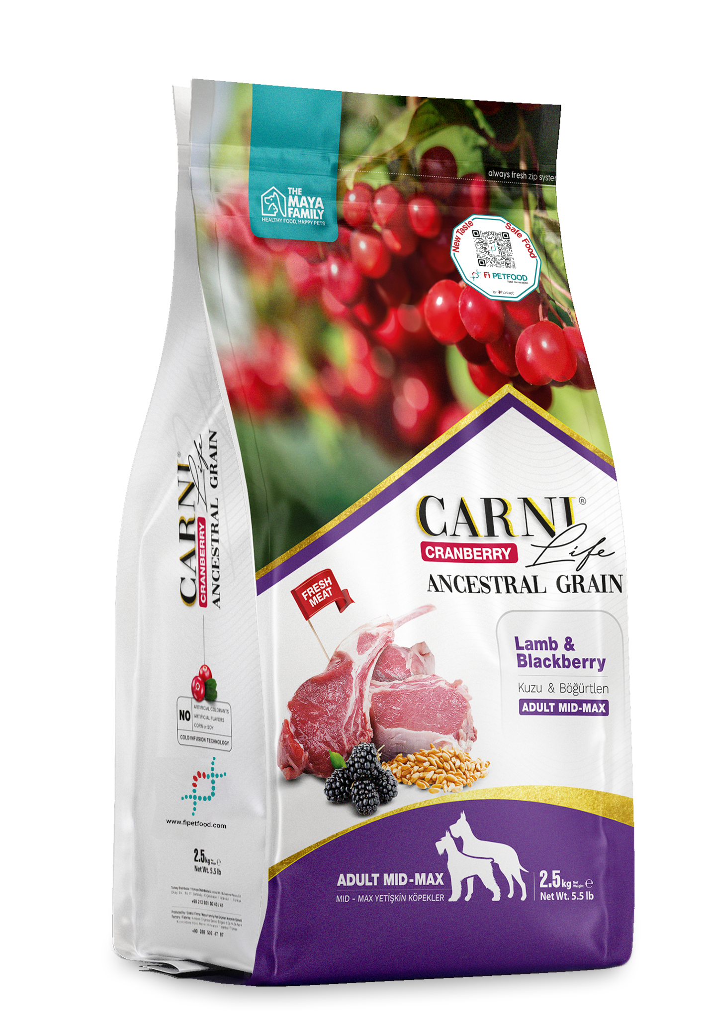 CARNI LIFE CRANBERRY ANCESTRAL GRAIN KÖPEK KUZU & BÖĞÜRTLEN YETİŞKİN MEDIUM & MAXI 